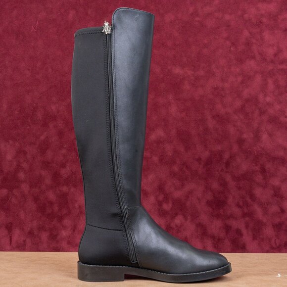 Aerosoles Women Trapani Black Fabric Comfortable Zip Riding Knee Boots sz 7 - Picture 3 of 10